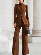 Sharielle | Elegant Kavaj och Byxdress Set